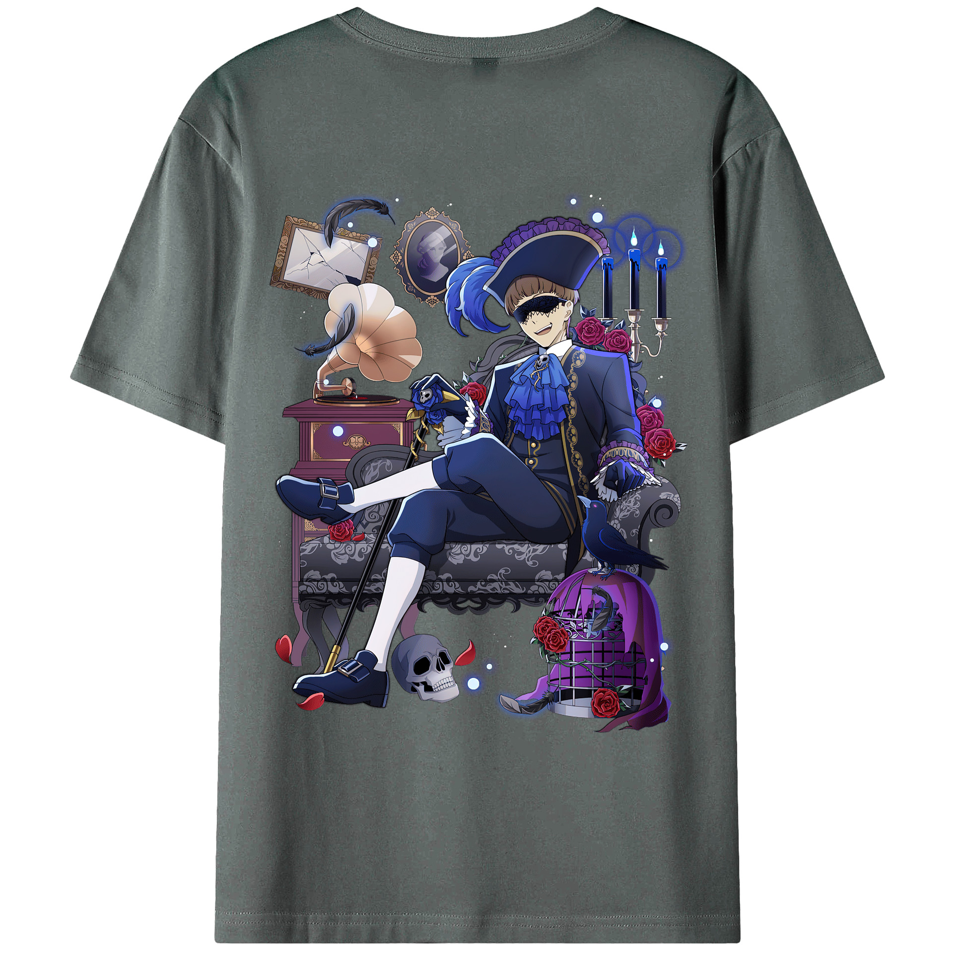 （画像用） 文豪ストレイドッグス Bungo Stray Dogs 綿100％ メンズ半袖Tシャツ（バックプリント） 通気性
